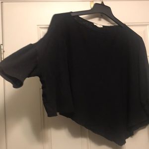 Helmut Lang sweater asymmetrical shrug